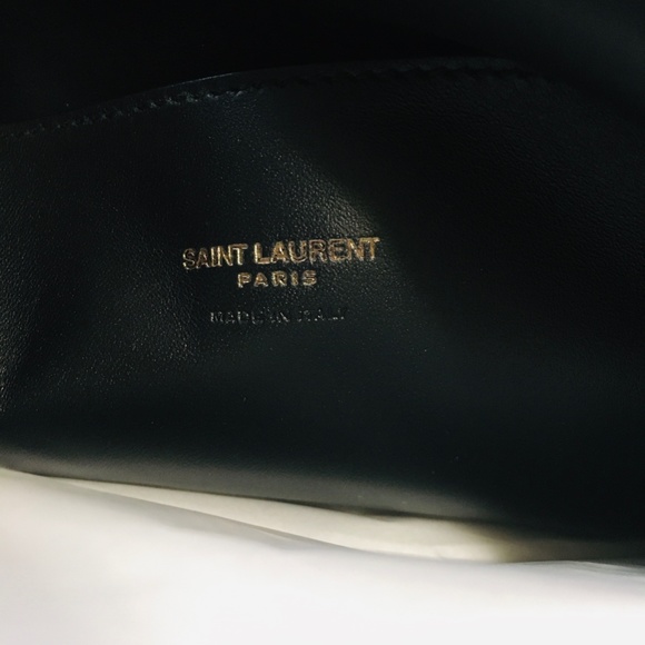 New Authentic SAINT LAURENT Medium Kate Whipstitch Suede Shoulder Bag - Picture 12 of 15